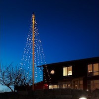 Ecolight julelyskæde til flagstang