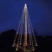 LED julelyskæde til 8m flagstang